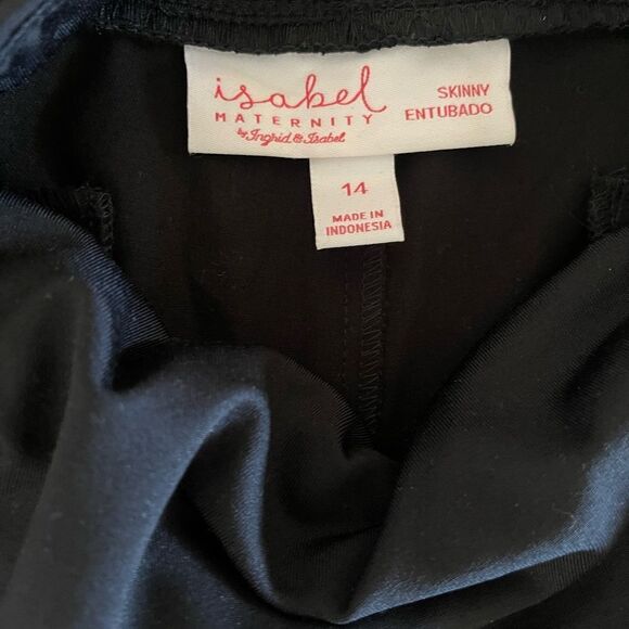 Isabel by isabel&Ingrid black over the belly maternity skinny ankle pants sz 14 - Picture 4 of 8